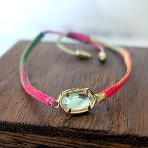 Colorful Adjustable Bracelet with Accent Gem